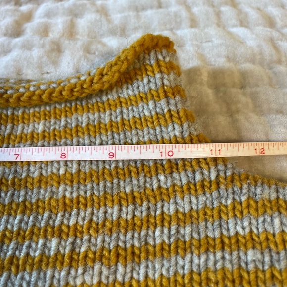 BABAA Jumper No6 In Ochre Striped Wool Sweater Mock Neck Iconic No 6 One Size - Picture 16 of 16